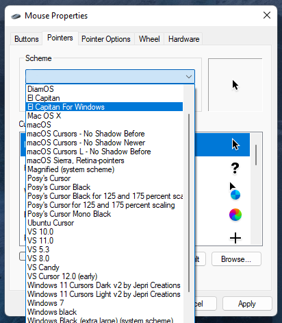 How to get Mac Mouse cursor & pointer on Windows 11/10