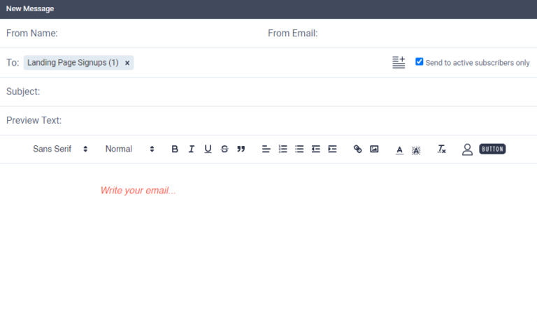 Composing an email with Sendfox