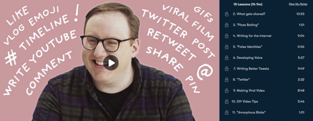 Skillshare course about how to go viral