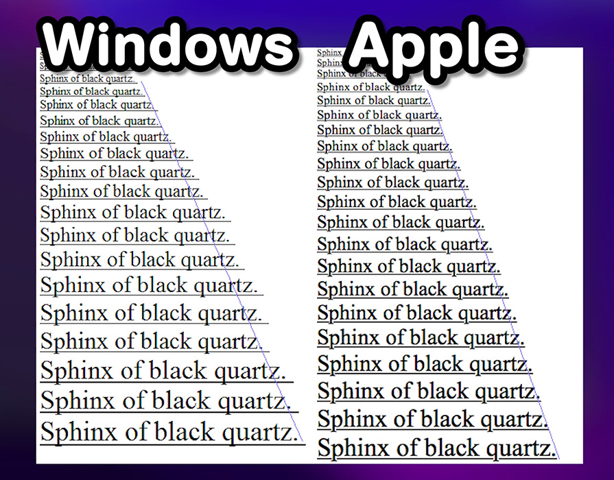 Apple VS Windows Fonts