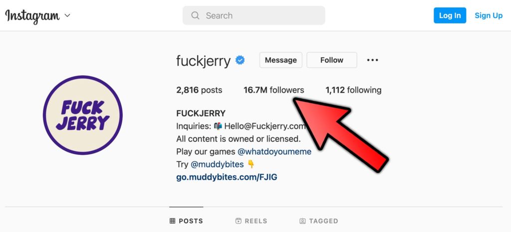 Fuckjerry Instagram theme page followers