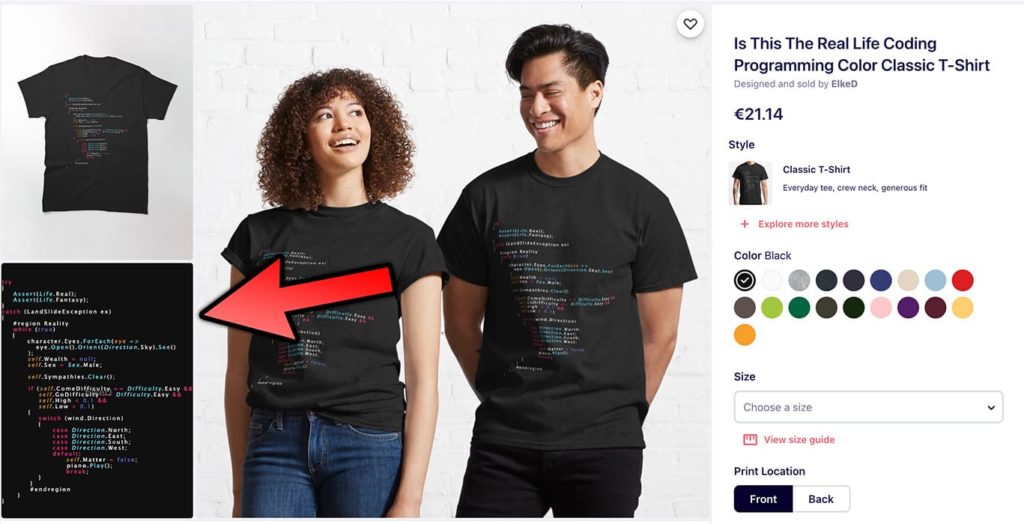Redbubble simple t-shirt design