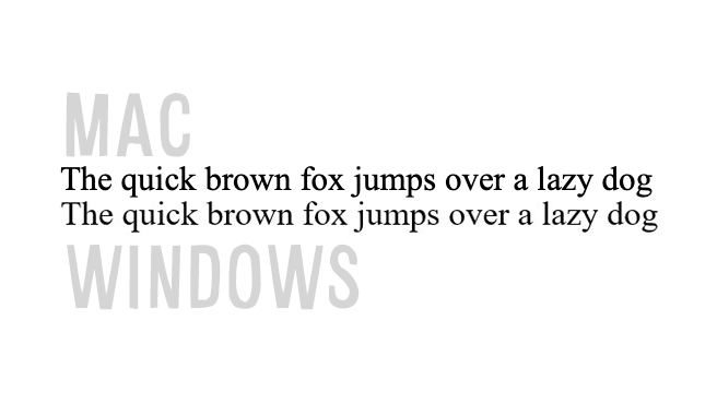 How fonts look on Mac vs Windows