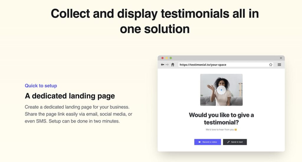 Testimonial.to website