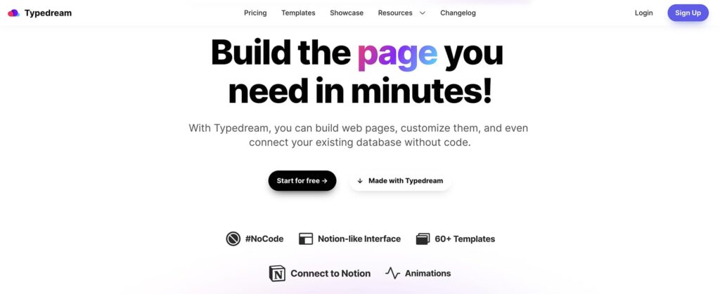 Typedream.com website