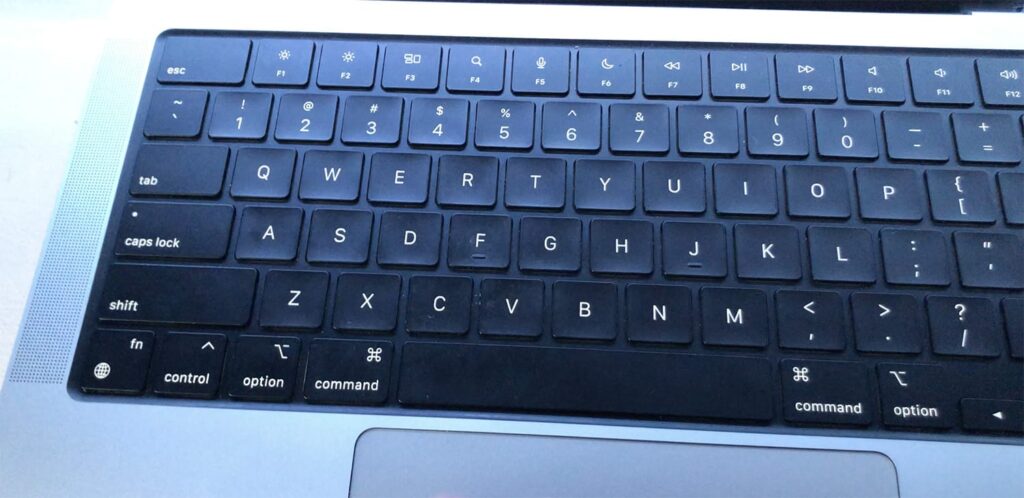 MacBook's keyboard