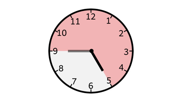 9-to-5 clock illustration