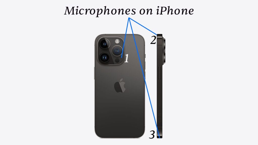 iPhone 14 Pro microphone locations