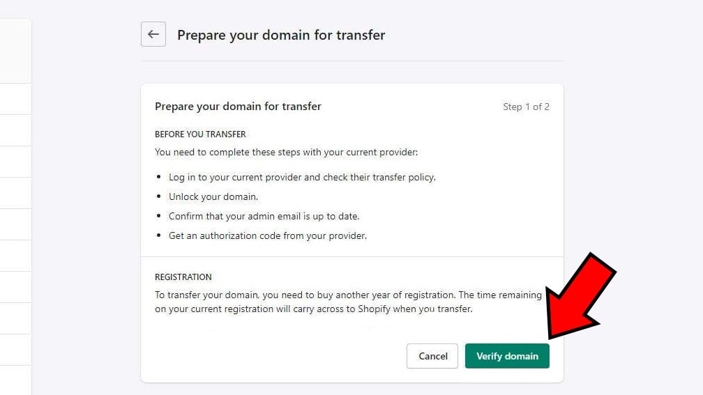 How To Verify Shopify Domain transfer from Bluehost With EPP Code