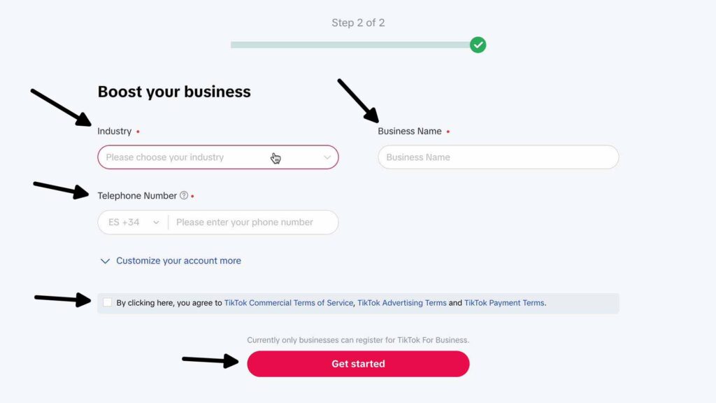 How To Input Business Details When Creating A TikTok Ads Account