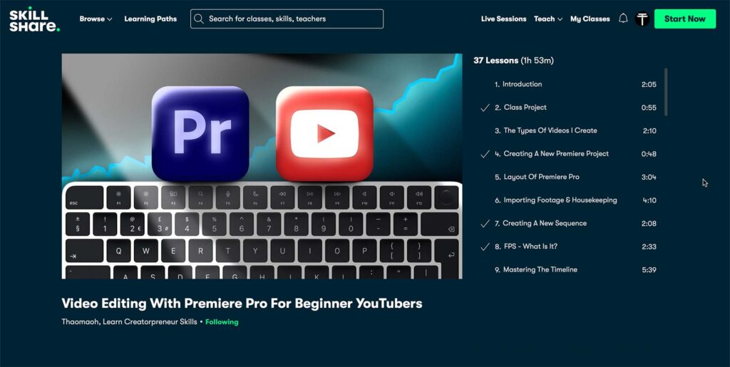 Adobe Premiere Pro Editing Course For Beginners