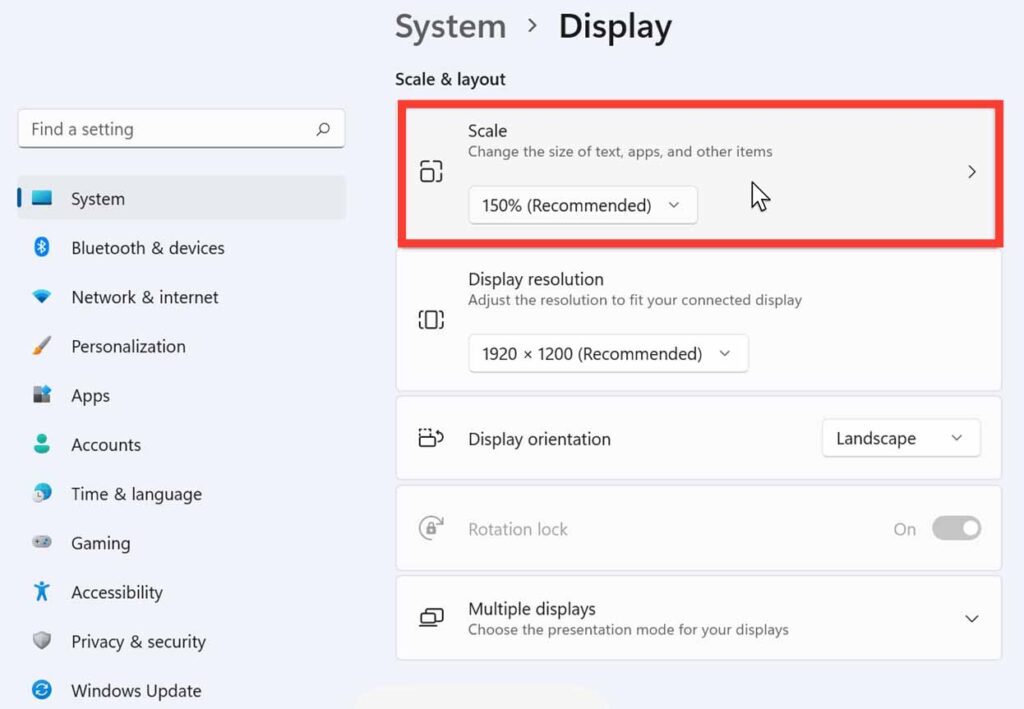 How To Increase Display Scaling On Windows