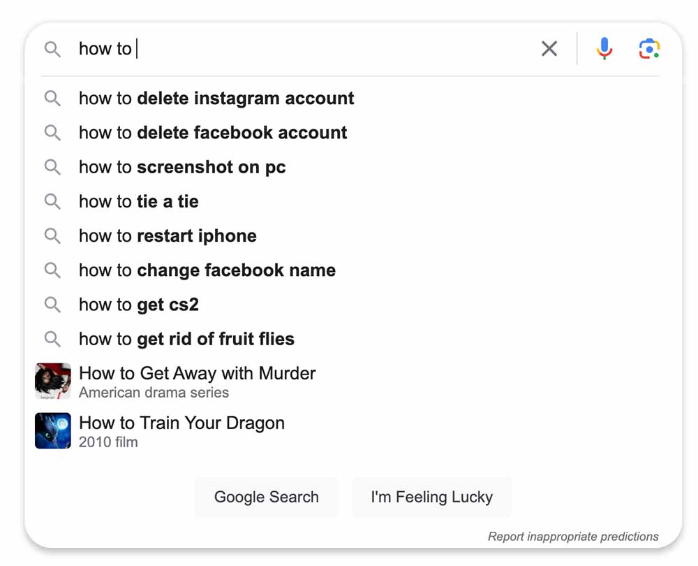 Google Keyword Suggestions