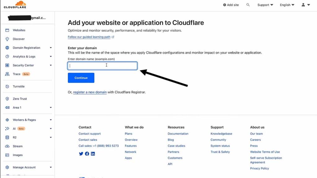 How to add domain to Cloudflare