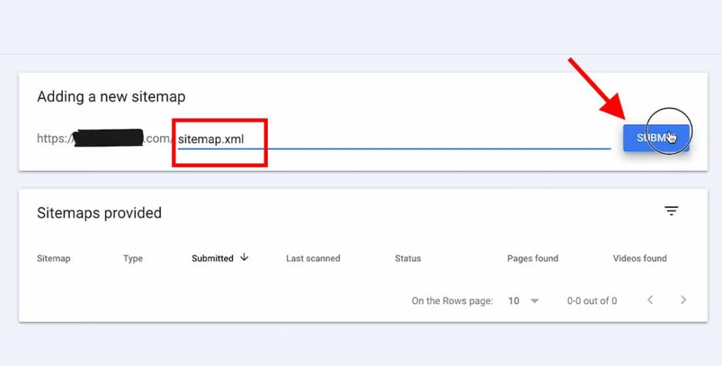 How to submit sitemap to Google Search Console
